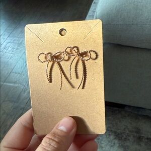 Gold Bow Earrings
